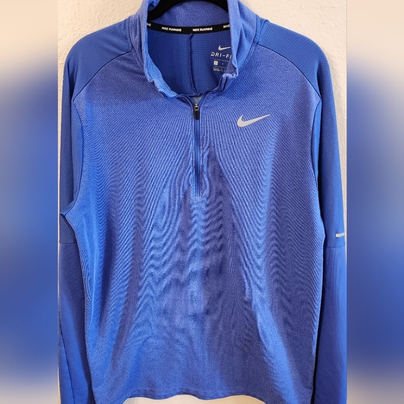 Nike Mens Large Dri-FIT Element Blue Reflective 1/2 Zip Running Top DJ0531-430 - Picture 5 of 10